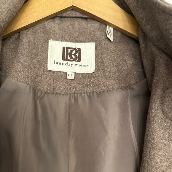 Wool Double Breasted Peacoat - Brown, with hood - Picture 3 of 6